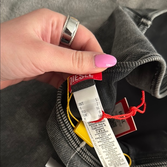 Diesel Gray Bodysuit with V-Neck and Spaghetti Straps - Picture 6 of 7